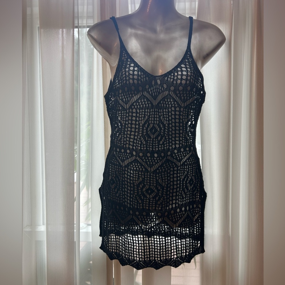 Beautiful knitted lace cover up.